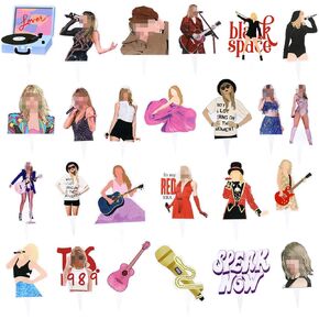 25pcs Top Tier Singer Birthday Party Decoration Singer Singer Cupcake Cupcake Toppers Music Party Party Party Decoration Decoration