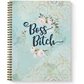 SoftCover Boss B 8.5 "× 11" دفتر/مجلة حلزونية ، 120 صفحات جامعية ، وغطاء متين لامعة ، ودوامة ذهبية. صنع في الولايات المتحدة