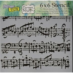 CRAFTERS WORKSHOP Sheet Music Crafter's Workshop Template, 6 by 6"