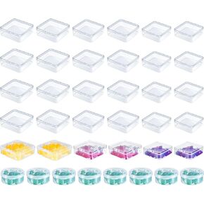 32 Pcs Mixed Sizes Clear Game Tokens Storage Containers Board Game Storage Containers Plastic Storage Boxes for Game Components, Empty Organizer Storage Box with Lids for Game Pieces, Dice, Tokens