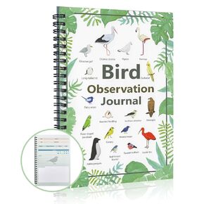 مشاهدة الطيور كتاب مراقبة الطيور مجلة A5 حلزونية ملونة سجل الطيور سجل الطيور مجلة Notebook Bird Bird Lexplist Tracker 126 صفحة هدية مثالية لتسجيل عشاق الطيور.