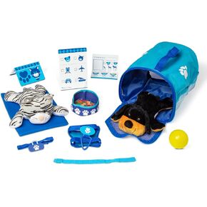 مجموعة Melissa & Doug Tote & Tour Pet Travel Play مع اثنين من الحيوانات المحشو (15 جهازًا)