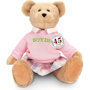 Enesco Boyds Bears 45th Anniversary Emma Boydsley Plush Teddy Bear Stuffed Animals, Collectible Premium Soft Teddy Bear Plushies for Ages 1+ and Up, Tan, 13 Inch