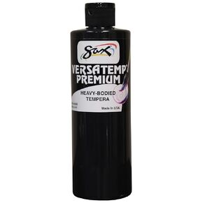 Sax Versatemp Premium Heavy-Bodied Tempera Paint, Black, 1 Pint