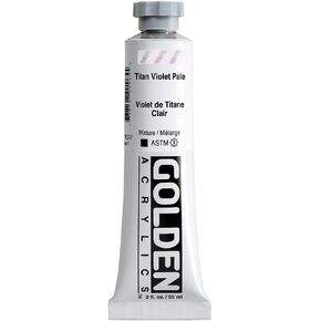 الأكريليكات الثقيلة من قبل Golden ، Titan Violet Pale ، 2 FL. أوز. أنبوب ، طلاء أكريليك احترافي ، غير شفاف