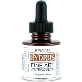 Dr. Ph. Martin's Hydrus Fine Art (19H) Watercolor, 1 oz Bottle, Burnt Sienna