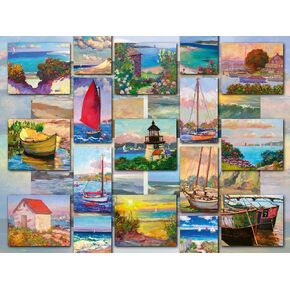 Ravensburger Coastal Collage 1500 قطعة بانوراما للألغام للبالغين - 16820 - كل قطعة فريدة من نوعها ، تقنية Softclick تعني القطع التي تتناسب معًا بشكل مثالي