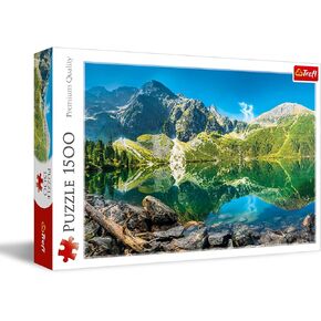Trefl Morskie Oko Lake, Tatras, Poland 1500 Piece Jigsaw Puzzle Red 33"x23" Print, DIY Puzzle, Creative Fun, Classic Puzzle for Adults and Children from 12 Years Old