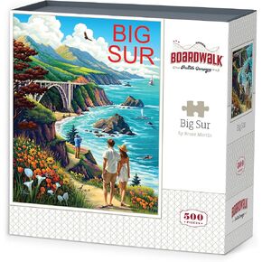 Boardwalk Baszles Big Sur ، أحجية بانوراما 500 قطعة للبالغين ، مصنوعة في الولايات المتحدة الأمريكية