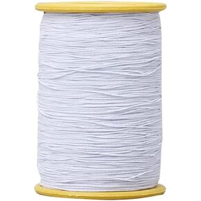Elastic Thread, 0.5mm Black, Sewing Elastic Thread for Bracelet Making, Beading, Knitting, Sewing