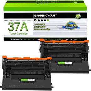 استبدال خرطوشة الحبر المتوافقة مع Greencycle لـ HP 37A CF237A 37X Work for Enterprise M607N M607DN M608N M608DN M608X M609 M609X MFP M631 M632 M633FH (Black ، 2-PAB)