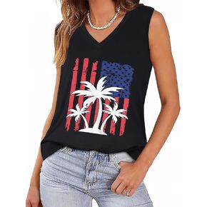 JOLIGAL Tank Top for Women V Neck Summer Sleeveless T Shirt Tunic Casual Loose Fit Blouses