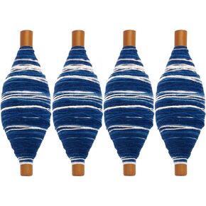 FreeBloss 4 PCS Sashiko Thread Sashiko Skein 66 ياردة من القطن التطريز الخيط الياباني لحف وتطريز Sashiko Kit Supplies خياطة خيط Sashiko موضوع أزرق مصبوغ الخيط