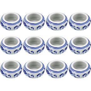 Patikil Ceramics Ink Dish Plate for Chinese Calligraphy Writing, 12Pcs Holder Rest, Water Brush Pen Holder for Stone Traditional Beginners Japanese Practice Painting, Green