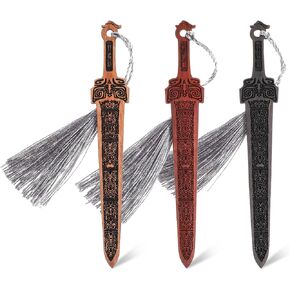 Sword Bookmark 6pcs Bookmarks for Men with Tassel Creative Vintage Style Book Marks for Reading Men Reading Page Markers Bookmarks Gift for Teacher and Student