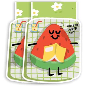 (2Pcs) Watermelon You Fell Asleep Here Magnetic Bookmark Book Page Markers Gift for Reading Lover Nerd Book Addict Bookish Bookworm Reader Office Stationery - Size 2.8"x2.1" When Folded
