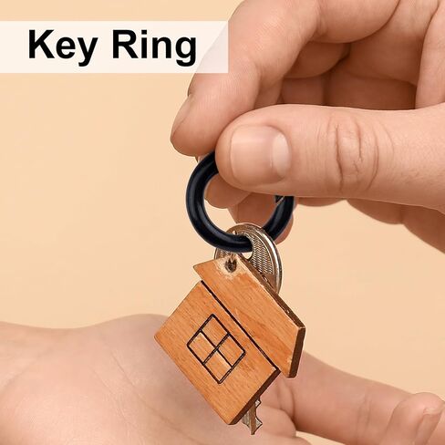 Customylife 24pcs زنبرك ملون أو حلقات ، مقاطع كرابر جولة معدنية 24 ملم ، ملحقات DIY المشبعة المسبقة للمفاتيح المحفظة. in Kuwait