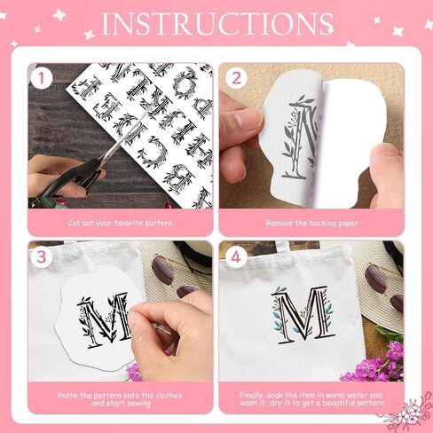Rngmsi Water Soluble Embroidery Patterns - 3 Sheets Fantastic Dragon Stick and Stitch Embroidery Paper Designs, Mystic Wreath Theme Wash Away Transfer Paper Stabilizers for Hand Sewing Lovers in Saudi Arabia