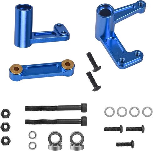 Hosim RC Aluminum Steering Bellcrank & Drag Link for Slash 2WD rustler Bandit 1/10 RC Truck Crawler,Upgraded Parts of 3743(Red Set) in Saudi Arabia