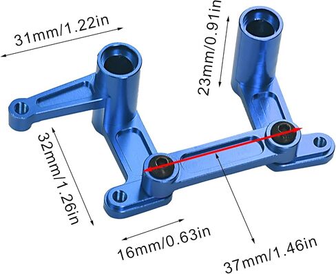 Hosim RC Aluminum Steering Bellcrank & Drag Link for Slash 2WD rustler Bandit 1/10 RC Truck Crawler,Upgraded Parts of 3743(Red Set) in Saudi Arabia
