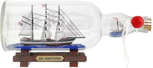 Model Ship in a Bottle Glass Ornament Table top Nautical Ornament for Home Sailboat Decor Endeavour British Tallship in Kuwait