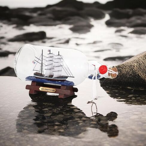 Model Ship in a Bottle Glass Ornament Table top Nautical Ornament for Home Sailboat Decor Endeavour British Tallship in Kuwait