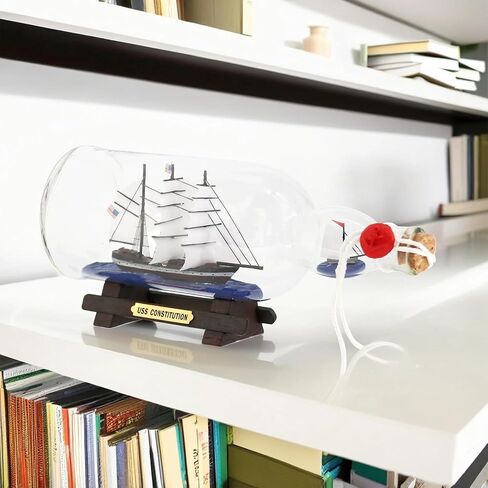 Model Ship in a Bottle Glass Ornament Table top Nautical Ornament for Home Sailboat Decor Endeavour British Tallship in Kuwait