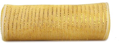 YYCRAFT 10 Yards 10 Inch Poly Mesh Ribbon Rolls Deluxe Wide Foil,Red/Lime in Kuwait
