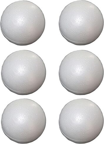 Meuey Lyot 4“ White Foam Balls Semi-Circular Foam Balls Christmas Craft Half Foam Balls Styrofoam Balls DIY Art Deco and Home Craft Project 10PCS in Kuwait
