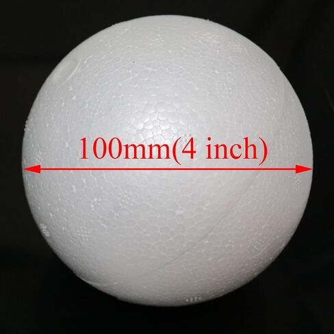 Meuey Lyot 4“ White Foam Balls Semi-Circular Foam Balls Christmas Craft Half Foam Balls Styrofoam Balls DIY Art Deco and Home Craft Project 10PCS in Kuwait