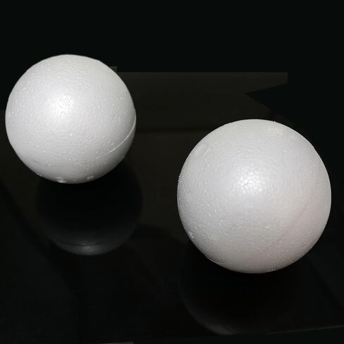 Meuey Lyot 4“ White Foam Balls Semi-Circular Foam Balls Christmas Craft Half Foam Balls Styrofoam Balls DIY Art Deco and Home Craft Project 10PCS in Kuwait