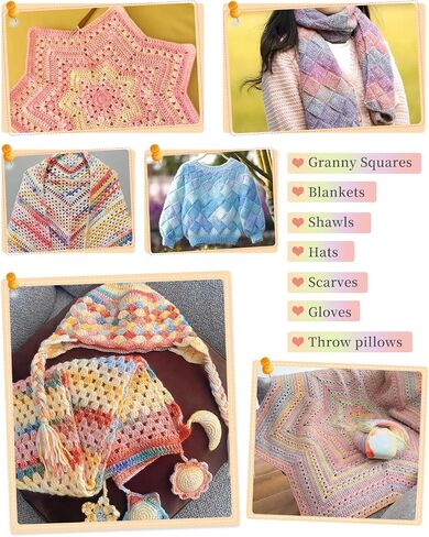 خيوط Coopay للحياكة الكروشيه ، خيوط كعكة التدرج ، 2 × 3.53oz - 240yds - 50 ٪ من القطن 50 ٪ من خيوط Ombre أكريليك ، خيوط الكروشيه للبطانيات ، شالات ، الأوشحة (102 قوس قزح) in Kuwait