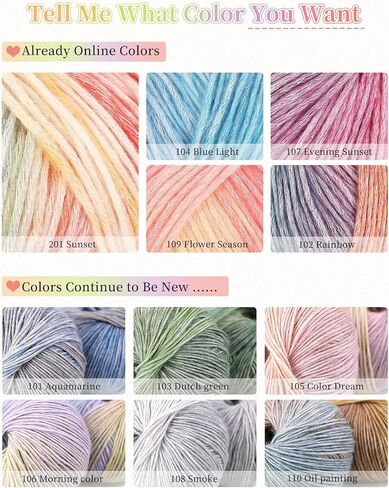 خيوط Coopay للحياكة الكروشيه ، خيوط كعكة التدرج ، 2 × 3.53oz - 240yds - 50 ٪ من القطن 50 ٪ من خيوط Ombre أكريليك ، خيوط الكروشيه للبطانيات ، شالات ، الأوشحة (102 قوس قزح) in Kuwait
