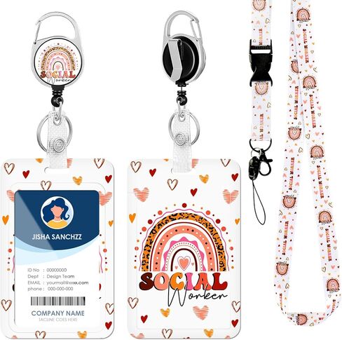 Nurse Lanyards for ID Badge Holder - 2 Pcs Cute Strawberry Retractable Badge Holder for Teacher Work Accessory, Personalized Detachable ID Lanyard for School Teacher Nurse Assistant Work Gift in Kuwait