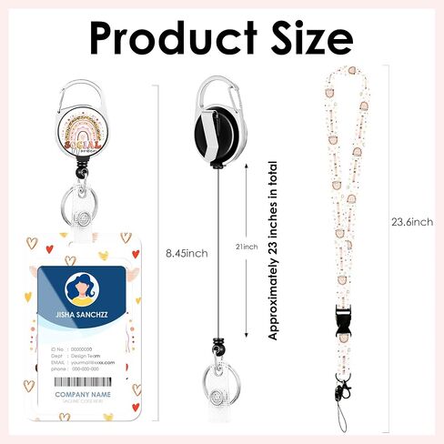 Nurse Lanyards for ID Badge Holder - 2 Pcs Cute Strawberry Retractable Badge Holder for Teacher Work Accessory, Personalized Detachable ID Lanyard for School Teacher Nurse Assistant Work Gift in Kuwait