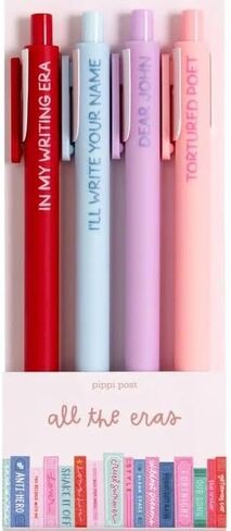 Taylor Gel Pens, T. Swift Merch, Set of 4 Colorful Retractable Gel Pens for Journaling and Note Taking, Cute Pen Gift for Swifties in Saudi Arabia