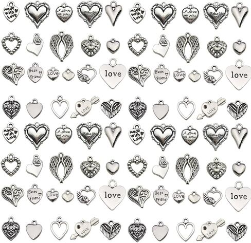 youdiyla 80pcs سبيكة Silver Christmas Snowflake Series Series Series Jewelry Making DIY keychain arock arrings قلادة تصميم مختلفة لمجوهرات صنع الأساور قلادة (SN18) in Saudi Arabia