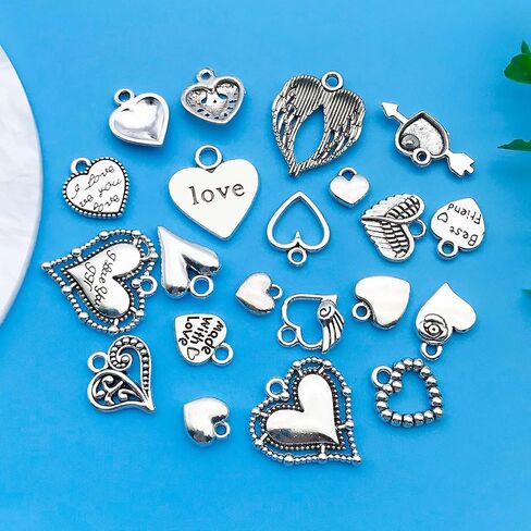 youdiyla 80pcs سبيكة Silver Christmas Snowflake Series Series Series Jewelry Making DIY keychain arock arrings قلادة تصميم مختلفة لمجوهرات صنع الأساور قلادة (SN18) in Saudi Arabia