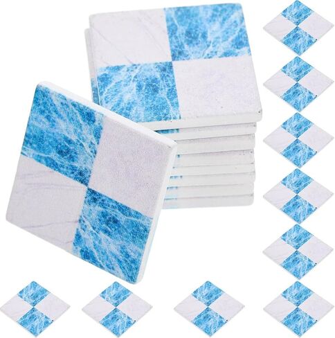 27pcs Miniature Wood Floor Sheets for Dollhouse Decor, Assorted Colors, 1.18in, DIY Craft Material, Realistic and Smooth Finish in Kuwait