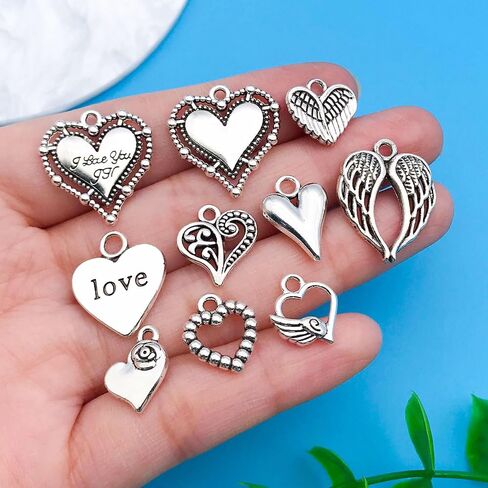 youdiyla 80pcs سبيكة Silver Christmas Snowflake Series Series Series Jewelry Making DIY keychain arock arrings قلادة تصميم مختلفة لمجوهرات صنع الأساور قلادة (SN18) in Saudi Arabia