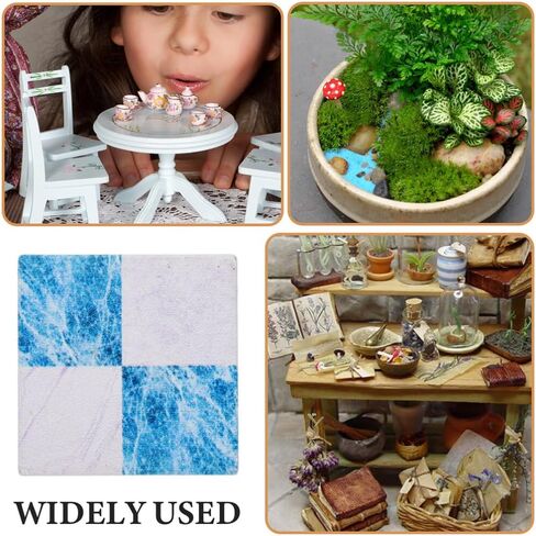 27pcs Miniature Wood Floor Sheets for Dollhouse Decor, Assorted Colors, 1.18in, DIY Craft Material, Realistic and Smooth Finish in Kuwait
