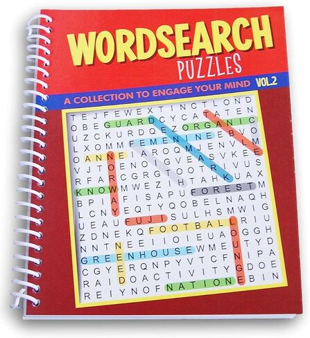 Spiral Bound Miniature Puzzle Book for Car, Office, or Quiet Play - 80 Pg (WordSearch Vol. 3) in Saudi Arabia