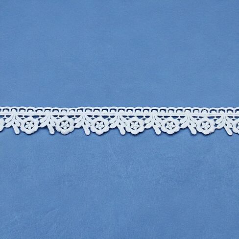 White Lace Ribbon,6 Assorted Pattern 0.79"- 1.42" Wide Lace Trim,Eyelet Fabric Trim Embroidered Lace Edge for DIY Sewing Craft,Doll Clothes,Bridal Wedding Decoration,2 Yard Each,12 Yards Total in Kuwait