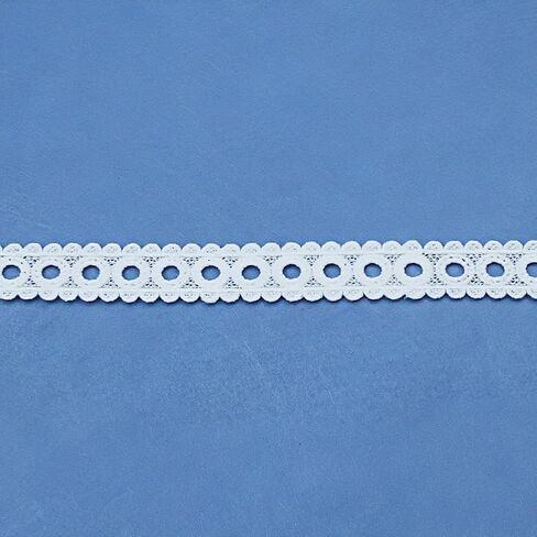 White Lace Ribbon,6 Assorted Pattern 0.79"- 1.42" Wide Lace Trim,Eyelet Fabric Trim Embroidered Lace Edge for DIY Sewing Craft,Doll Clothes,Bridal Wedding Decoration,2 Yard Each,12 Yards Total in Kuwait