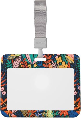 Badge Holder Horizontal Detachable Neck Lanyardbadge Holder for Men Women Waterproof Id Card Name Protector Cover with Lanyard Strap for Offices School Driver Licence (Dog Paws Print) in Kuwait