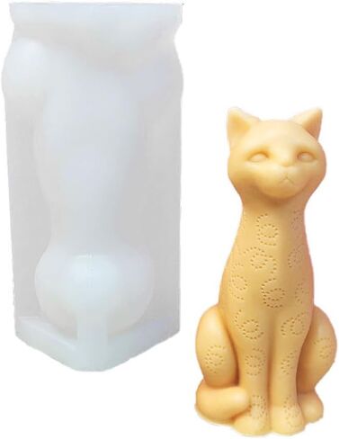 Tone Fun The Sitting Cat Shape Candle Silicone Molds for Making Candle, Resin, Aromatherapy Candles, Handmade Wax Soap, Home Decor,Plaster Statue in Saudi Arabia