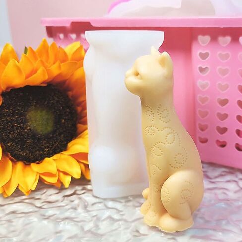 Tone Fun The Sitting Cat Shape Candle Silicone Molds for Making Candle, Resin, Aromatherapy Candles, Handmade Wax Soap, Home Decor,Plaster Statue in Saudi Arabia
