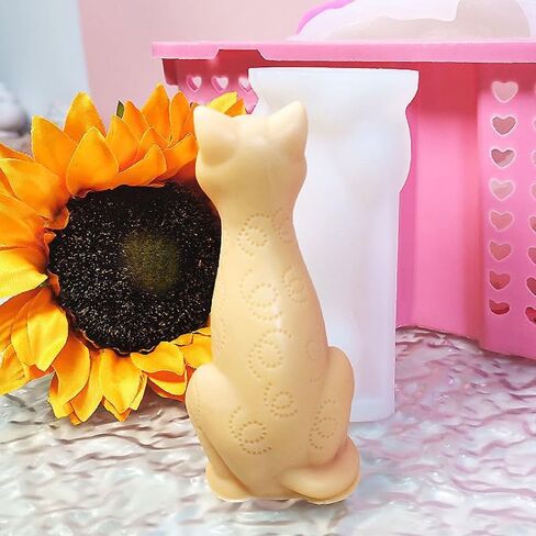 Tone Fun The Sitting Cat Shape Candle Silicone Molds for Making Candle, Resin, Aromatherapy Candles, Handmade Wax Soap, Home Decor,Plaster Statue in Saudi Arabia