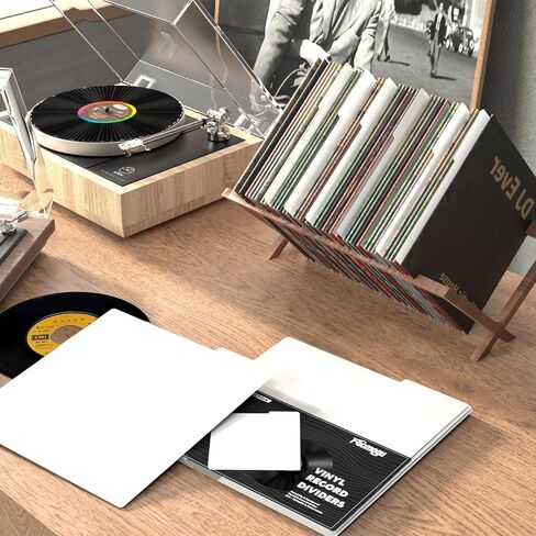FACMOGU 20PCS الفواصل القياسية في فينيل ، 12.5 "× 13" فواصل سجلات فينيل البلاستيك ، بطاقة الفواصل السجلية الفائقة 33 دورة في الدقيقة ، فواصل كتالوجات LP DIY لألبومات سجل VINYL DVD تخزين - أبيض in Kuwait