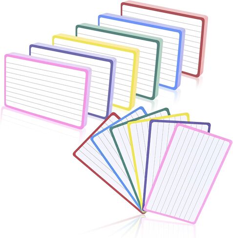 BAYTORY 360-Piece Index Cards, 3 x 5 Inches, Colored lined Notecards, Flash Cards for Studying, Cue Cards for Learning Office Note Taking (Multicolor) in Saudi Arabia